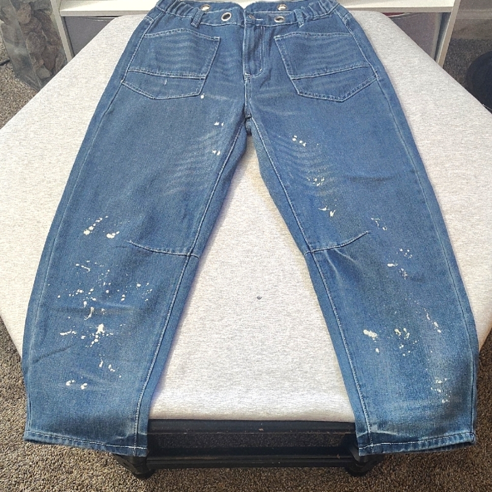 NEW COLLECTION Blue Distressed Jeans PAINT 🫟🫟🫟🫟 JEANS